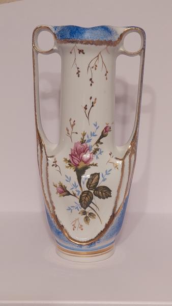 ARPO porcelianinė gėlių motyvų vaza Rumunija~ 30cm