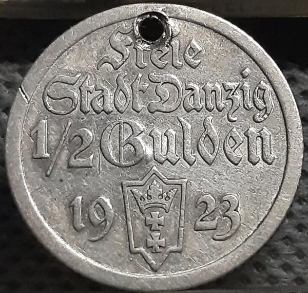 Dancigas ½ Guldeno 1923 KM#144 Sidabras (2017)