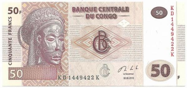 Kongo DR. 50 frankų (2013 ) AU