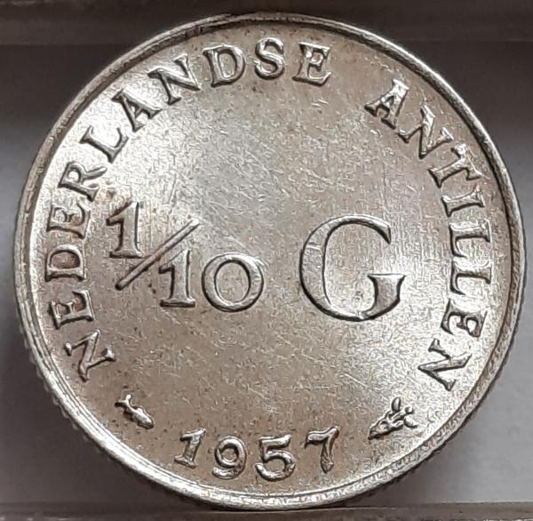 Nyderlandų Antilai 1/10 Guldeno 1957 KM#3 (2372)