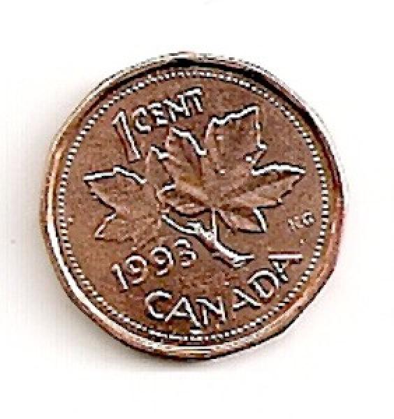 Kanada. 1 centas ( 1993 ) XF
