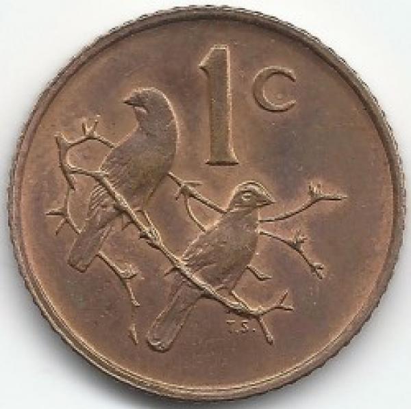 1 centas Pietų Afrika, 1968m.