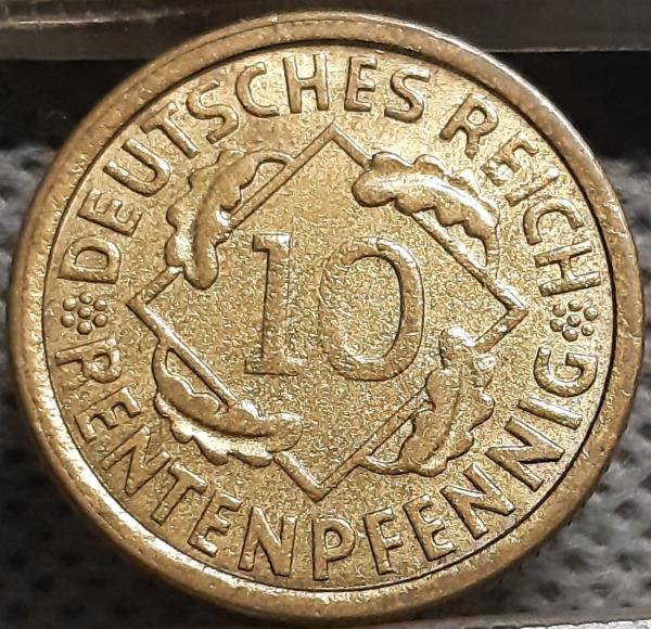 Vokietija 10 Reichspfenigų 1924 F KM#40 (2699)