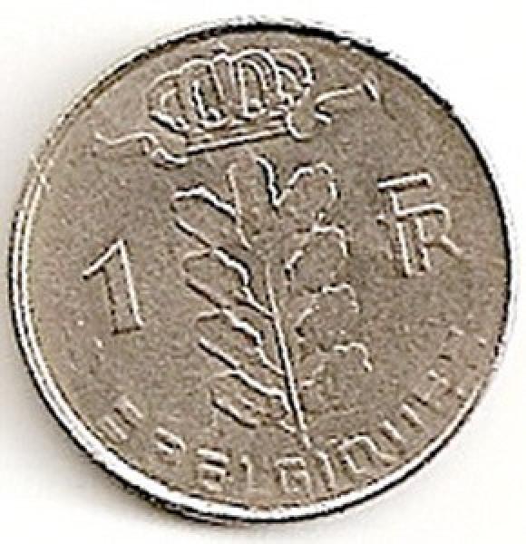Belgija. 1 frankas ( prancūziškas variantas ) ( 1975 ) XF