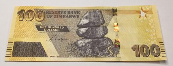 Zimbabvė 100 dolerių 2020m.