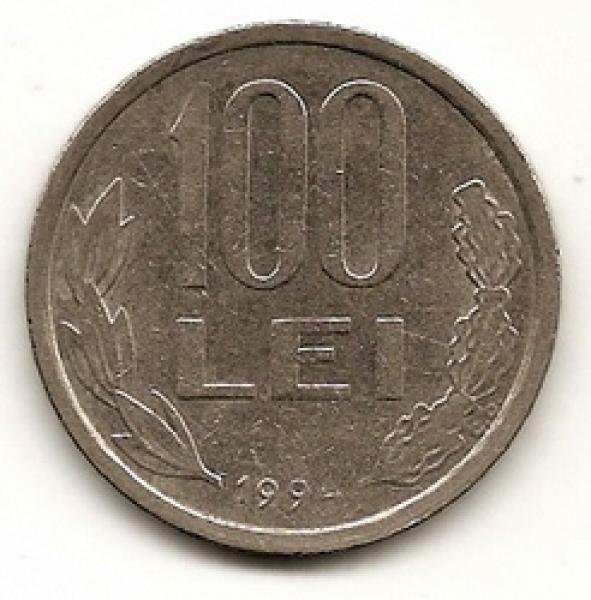 Rumunija. 100 lėjų ( 1993 ) XF