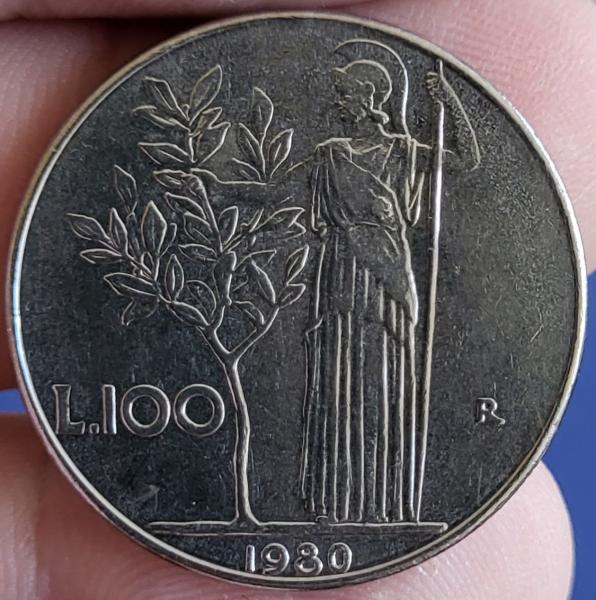 Italija 100 lirų 1980 KM#96.1 (A36)