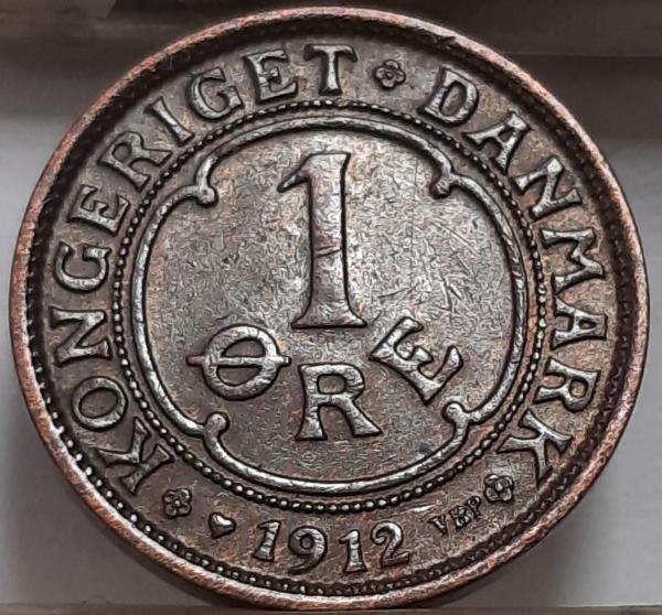 Danija 1 Erė 1912 KM#804 Bronza (4166)