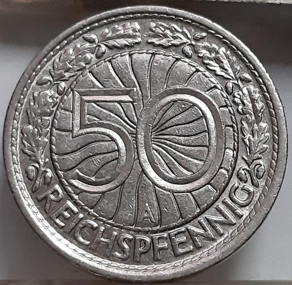 Vokietija 50 Reichspfenigų 1936 A KM#49 (4495)