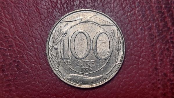 Italija 100 lirų, 1994 KM# 159