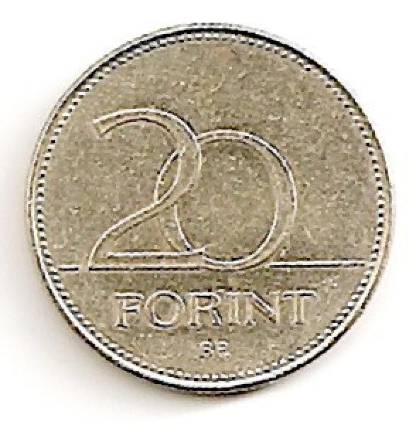 Vengrija. 20 forintų ( 2006 ) VF