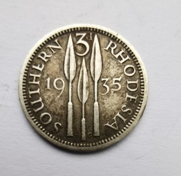 Pietų Rodezija 3 p 1935 sidabras