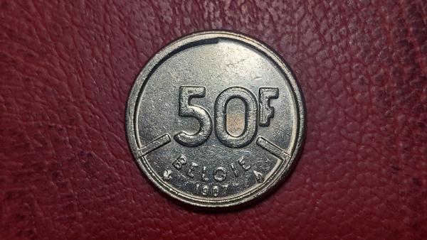 Belgija 50 frankų, 1987 KM# 169 „BELGIE“