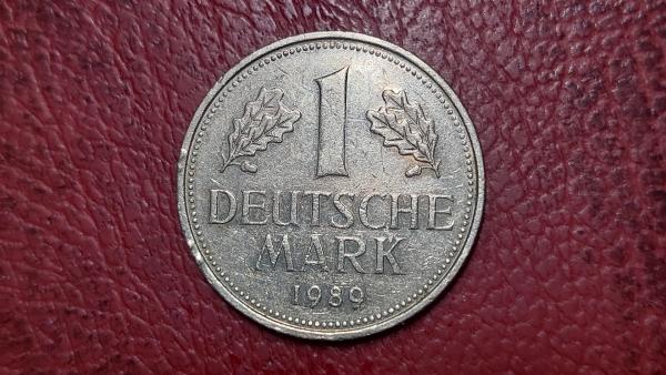 Vokietija 1 markė, 1989D KM# 110