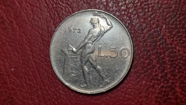 Italija 50 lirų, 1972 KM# 95.1