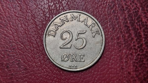 Danija 25 erės, 1954 KM# 842