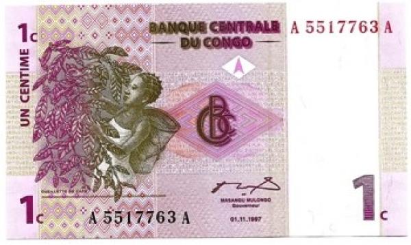 Kongo DR. 1 santimas ( 1997 ) UNC