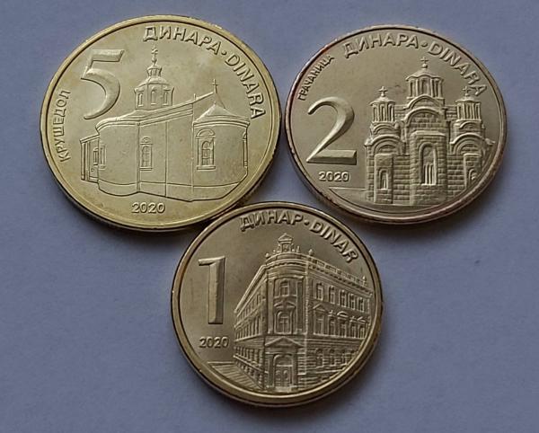 Serbija 2020 3 monetų rinkinys