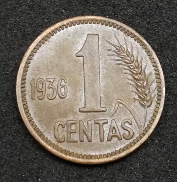 1936 Vienas Centas VF